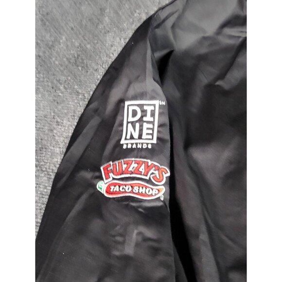 Fuzzy Taco Shop Work Shirt Men Sz L Button Up Chef Works Black Restaurant Cook - Picture 10 of 10